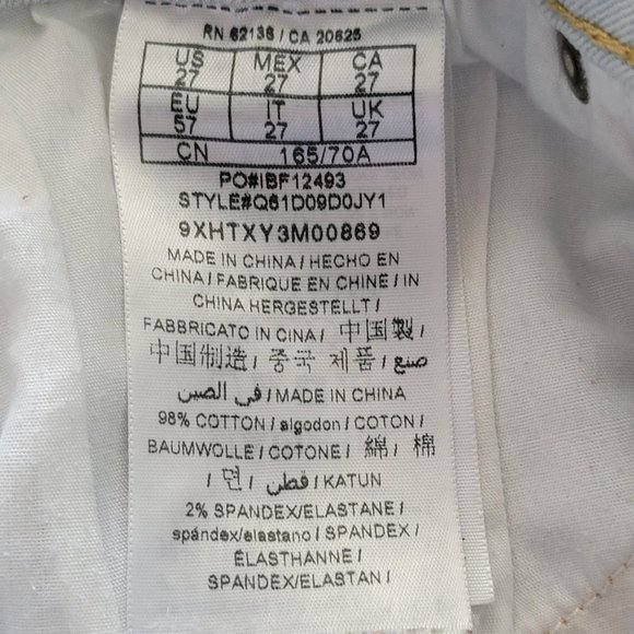 Guess Light Wash Destroyed Cuffed Denim Shorts - Picture 15 of 16